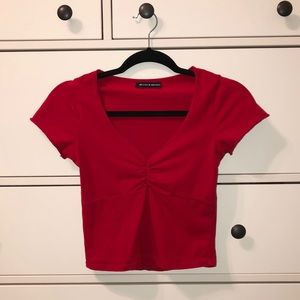 Red crop top